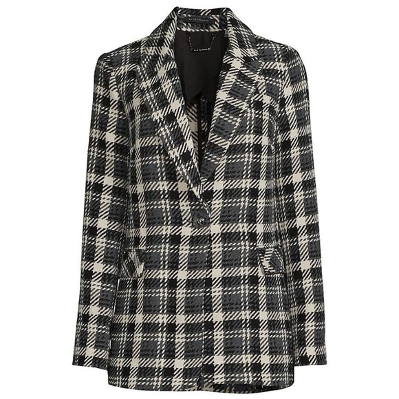 Elie Tahari Jackets & Blazers - Elie Tahari Black & White Bouclé Wool Blend Blazer Size SP